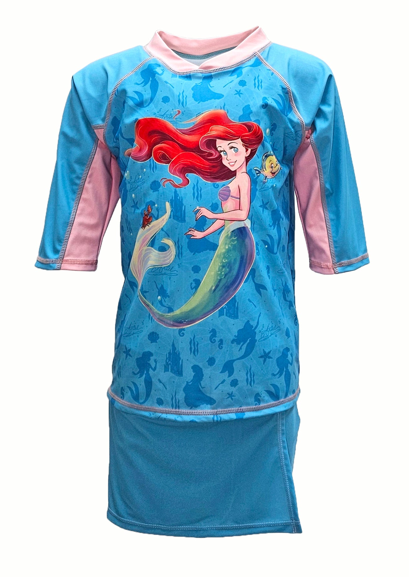 迪士尼童裝防曬游泳衣 - 小魚仙 (短袖)