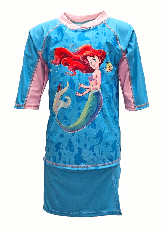 迪士尼童裝防曬游泳衣 - 小魚仙 (短袖)
